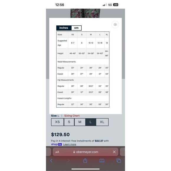 Obermeyer Ski Pants Girls Large - Picture 7 of 8